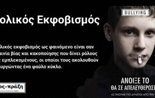 Ο σχολικός εκφοβισμός ως φαινόμενο είναι σαν μια ταινία βίας και κακοποίησης που δίνει ρόλους στους εμπλεκομένους, οι οποίοι τους ακολουθούν δημιουργώντας ένα φαύλο κύκλο.